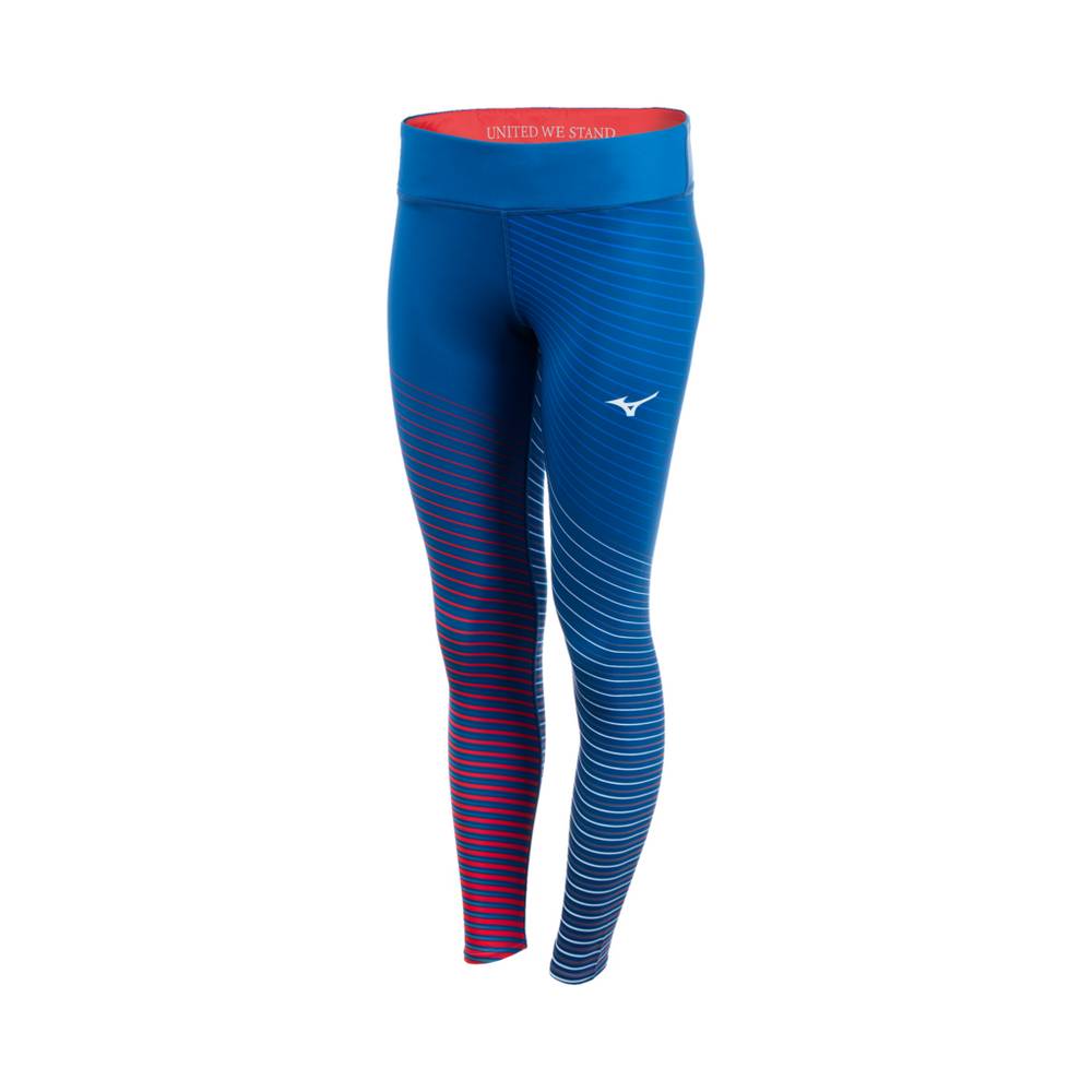 Leggings Mizuno Patriotic - Mulher - Azul Marinho - PRBWI9521